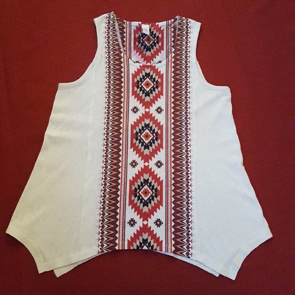 J  W Style Tops - 🌻Bundle Sale!🌻 Aztec Print Asymmetric Tank